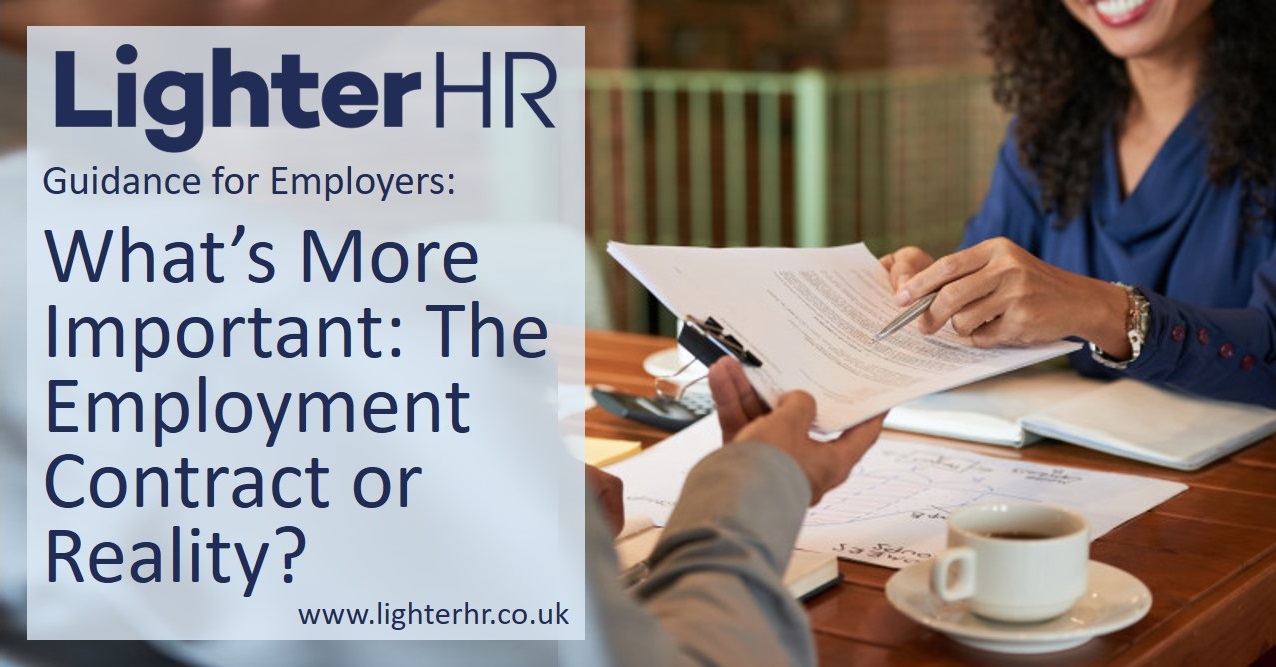 2012-10-08 - What's More Important - The Employment Contract or Reality - Lighter HR