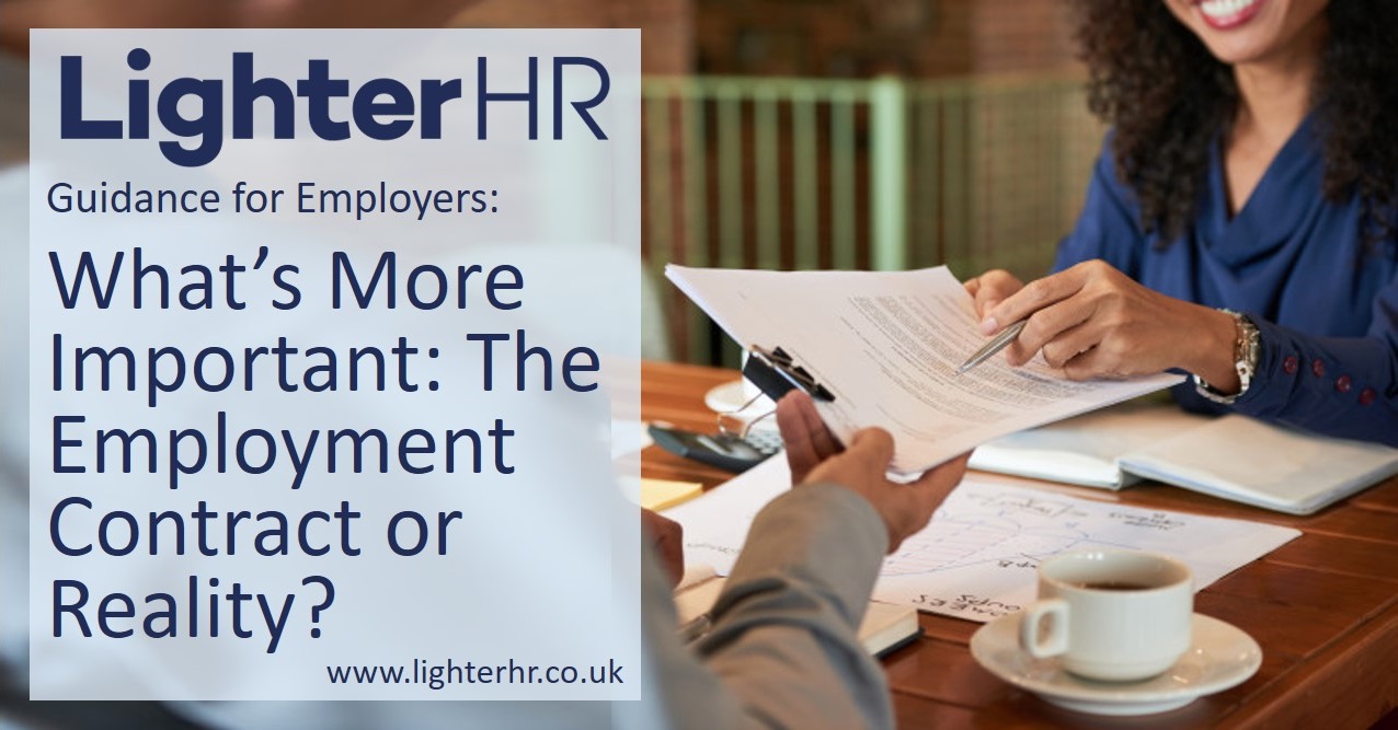 What's More Important - The Employment Contract or Reality - LighterHR - Featured