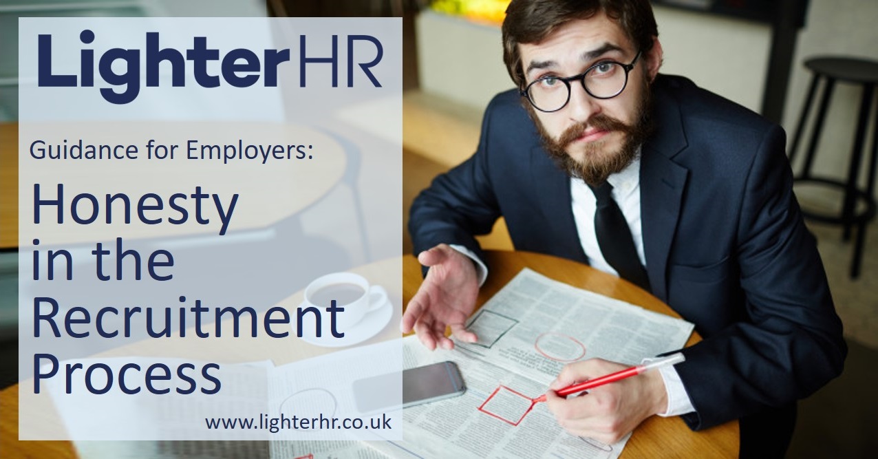 Honesty in the Recruitment Process - LighterHR - Featured