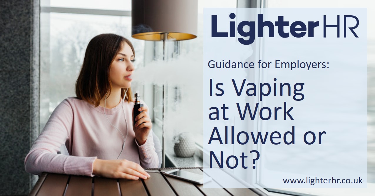 Is Vaping At Work Allowed - LighterHR - Featured