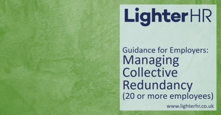 2020-10-10 - Redundancy - Managing Collective Redundancies (20 or more Employees) - Lighter HR