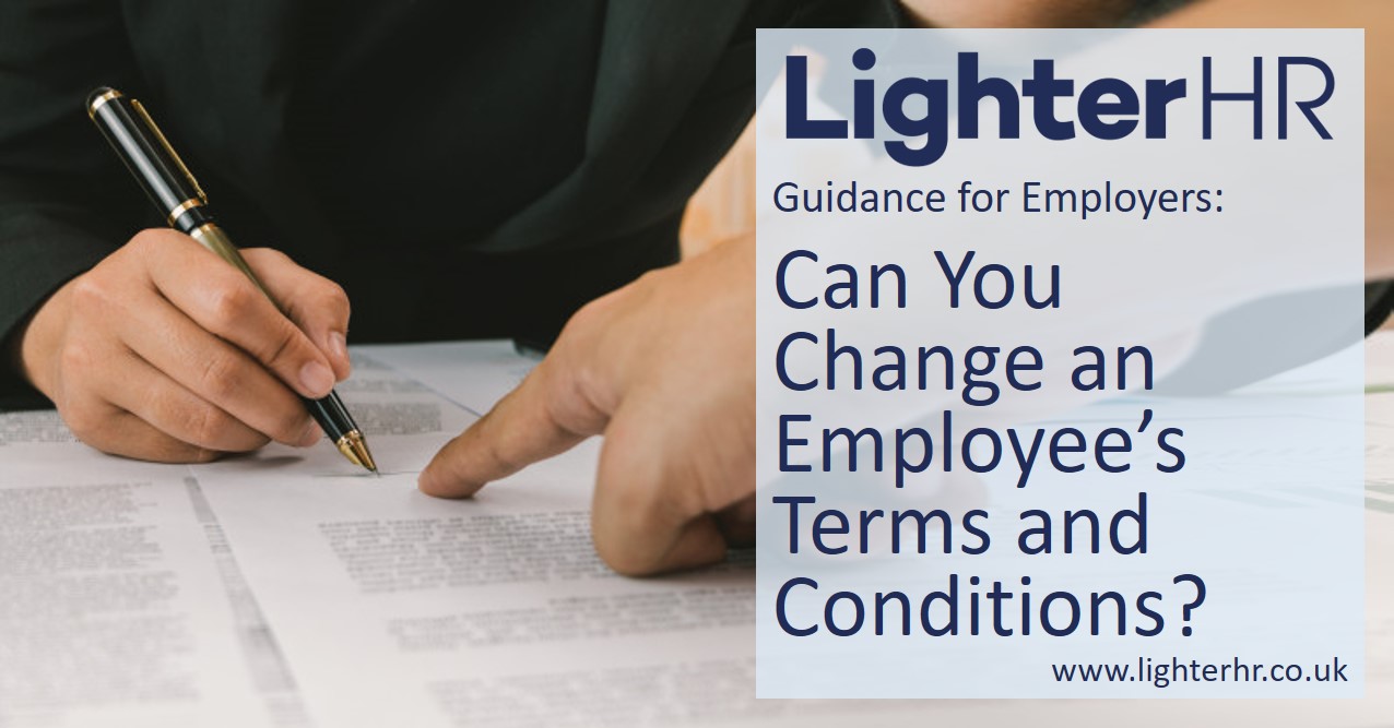 Changing Terms and Conditions of Employment - LighterHR - Featured