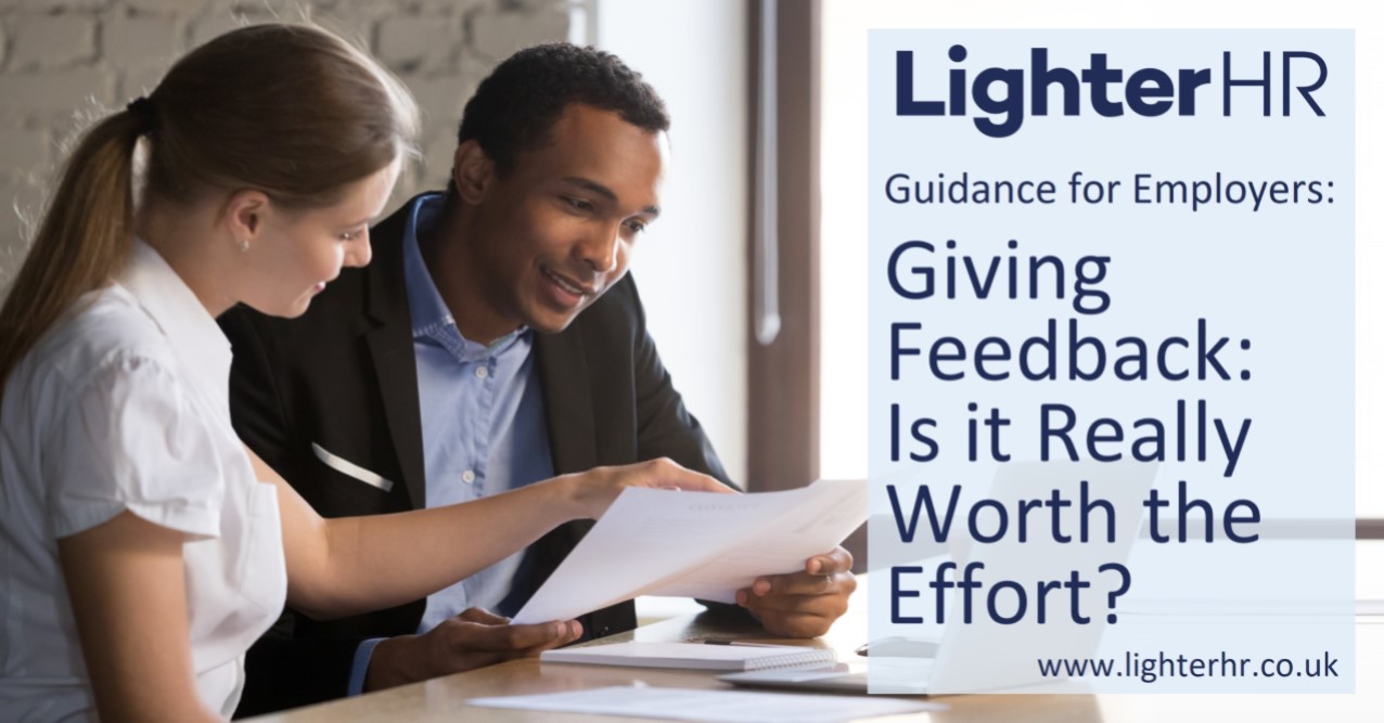 Giving Feedback Is It Worth The Effort - LighterHR - Featured