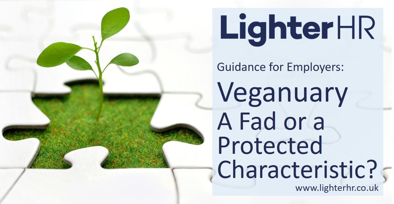 Veganuary - A Fad or Protected Characteristic - LighterHR - Featured